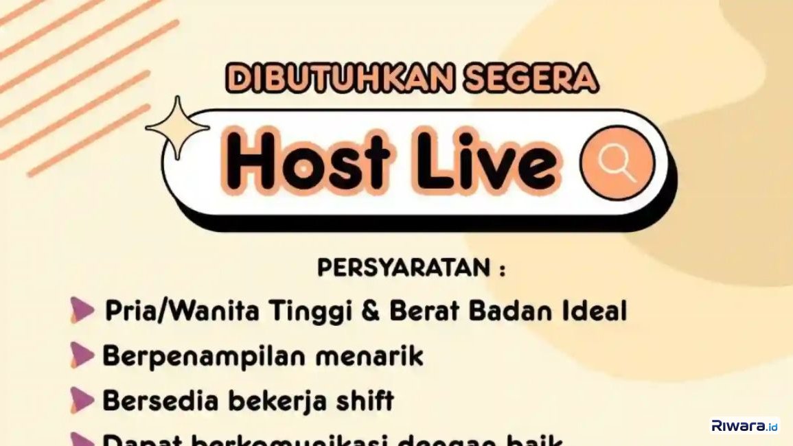 Lowongan kerja host live